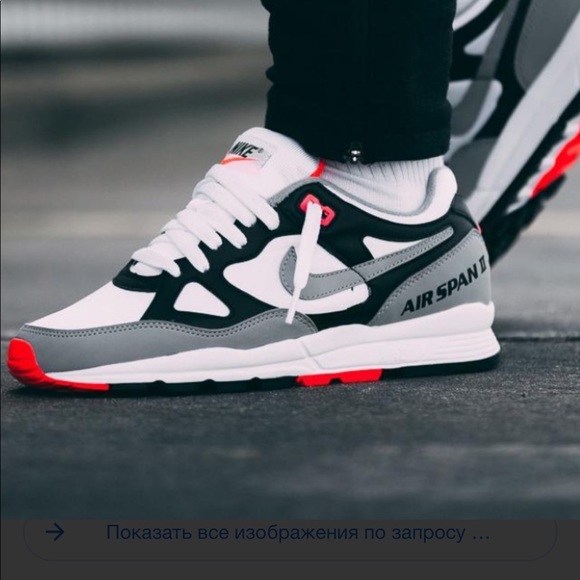 NIKE AIR SPAN II black/dust-solar red white wmns - Picture 5 of 16